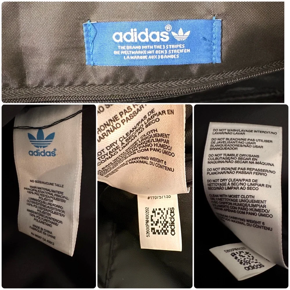ADIDAS black & white tote/travel/airline RARE, Mexkumrex Aztec Pattern, unisex